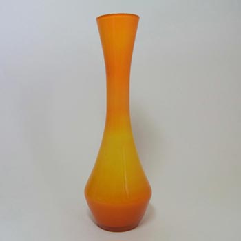 Scandinavian / Swedish 1960's Orange Cased Glass Vase