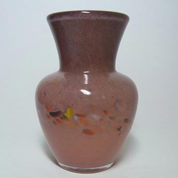 Strathearn Pink & Grey Mottled Glass Vase V037