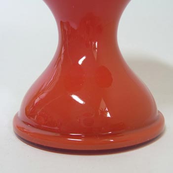 1930's Bohemian Retro Red & Black Tango Glass Vase
