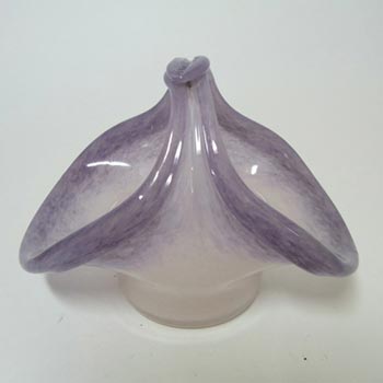 Vasart Signed Purple & White Mottled Glass Bowl B003