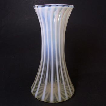 Large Victorian Vaseline/Uranium Yellow Glass Vase