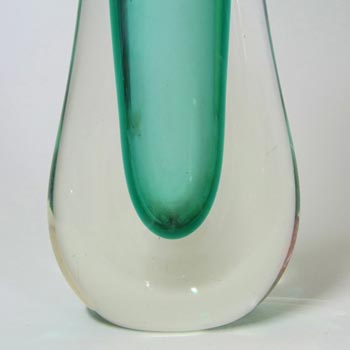 Whitefriars #9571 Baxter Aquamarine Green Glass Teardrop Vase